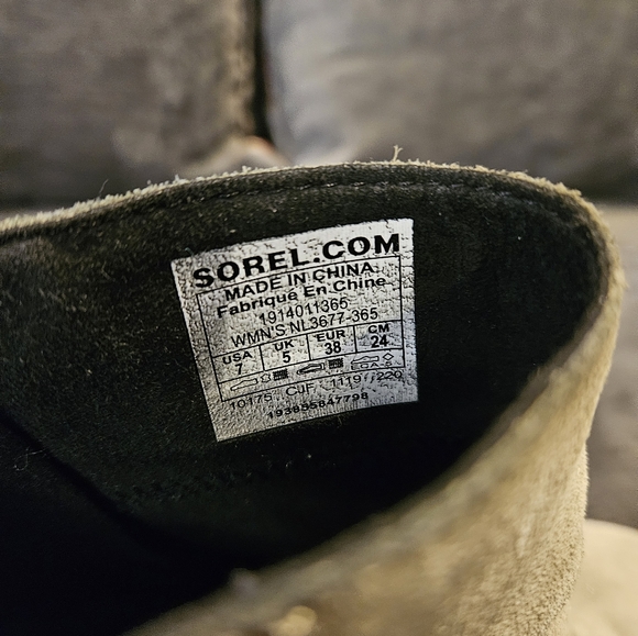 Sorel Women's Joan of Arctic Wedge II Zip. Sage Size 7 - Picture 6 of 7